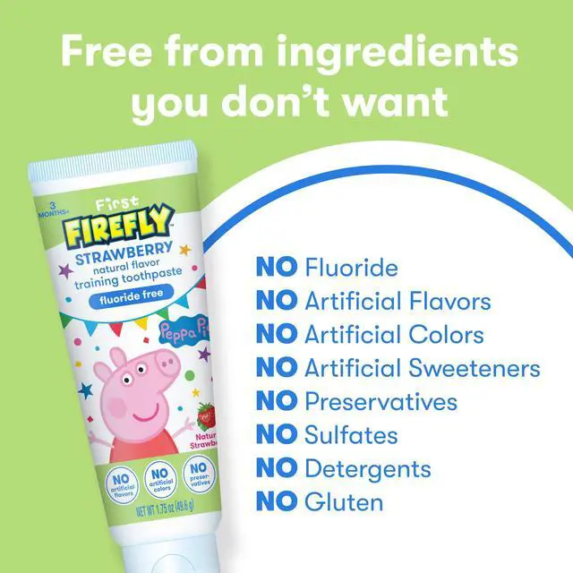 Alt view image 3 of 6 - First Peppa Pig Training Kit, Light Up Toothbrush with Extra Soft Bristles and Natural Strawberry Flavor Training Toothpaste, 1.75 oz