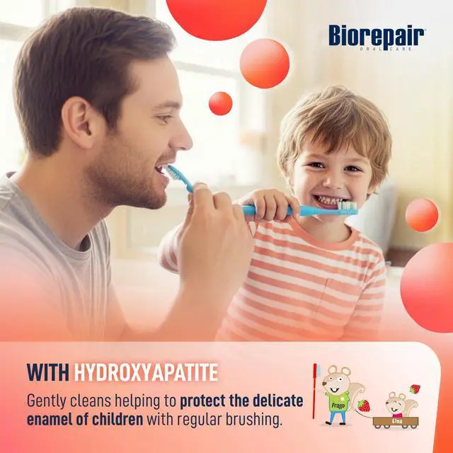 Alt view image 3 of 7 - Kids- Kids and Baby Toothpaste with Hydroxyapatite, Gentle Cleansing & Enamel Protection, Strawberry Fluoride Free Toothpaste, Moisturizing Action on Gums, 0-6 Years, 2.12 Oz, Made in Italy