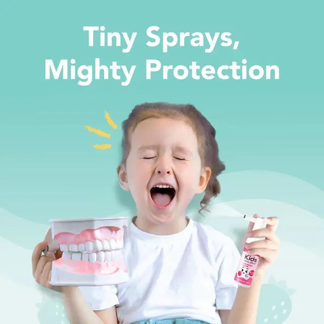 Alt view image 4 of 7 - Kids Oral Spray, Toddler Toothpaste Helper for Daily Oral Care and Fresh Breath, Children Approved with Fluoride Free for Newborn to Preschoolers, Xylitol Strawberry Flavor