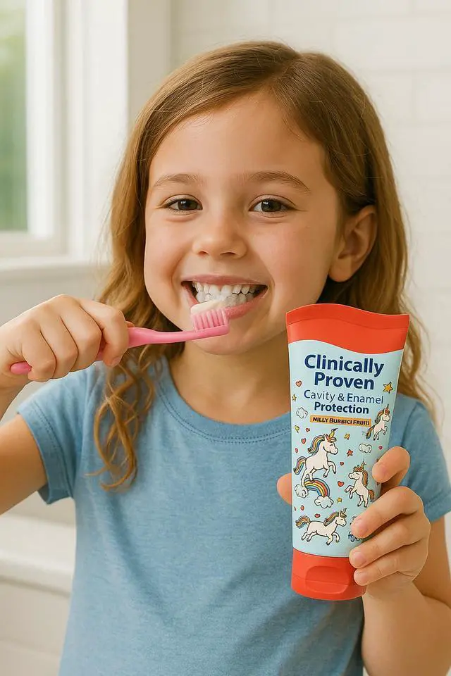 Alt view image 2 of 4 - Kids Toothpaste Unicorn Bubble Fruit Flavor - Fluoride Anticavity for Ages 2+, ADA-Accepted Clinically Proven Cavity & Enamel Protection 2 Tubes (3.5 oz Each)