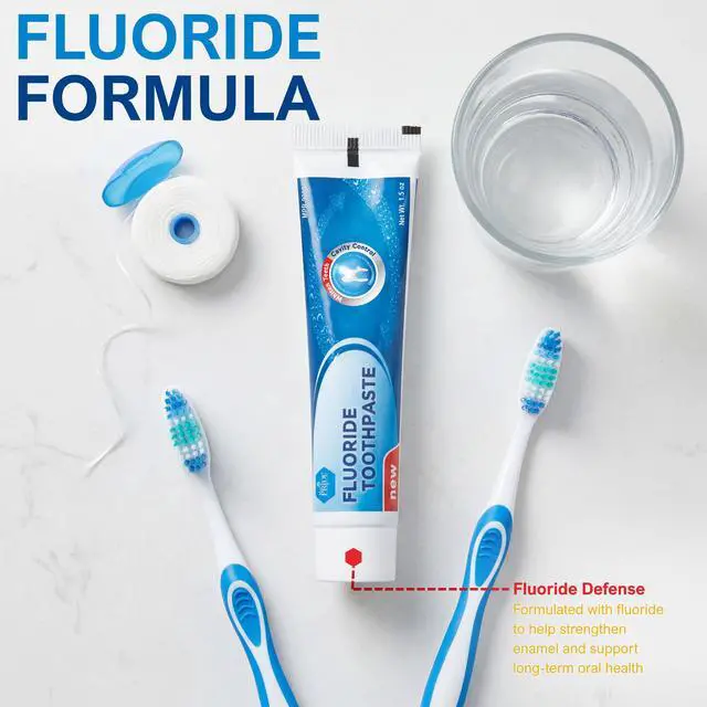Alt view image 4 of 7 - Travel Size Fluoride Toothpaste Value Pack of 12 Tubes (1.5 oz Each) Anticavity Protection for Kids & Adults Helps Whiten Teeth & Freshen Breath
