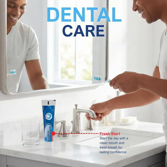 Alt view image 7 of 7 - Travel Size Fluoride Toothpaste Value Pack of 12 Tubes (1.5 oz Each) Anticavity Protection for Kids & Adults Helps Whiten Teeth & Freshen Breath