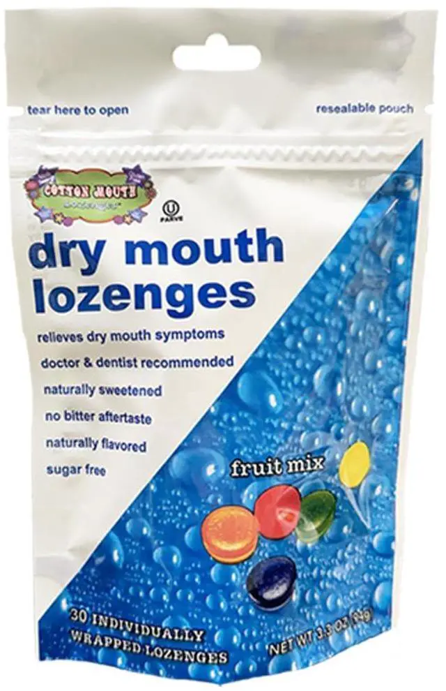 Main image of Dry Mouth Relief Fruit Mix 3.3oz Bag (1 Bag) | Relieves Dry Mouth & Increases Saliva Production, Sugar Free, Gluten Free, Delicious Fruit Flavor, Individually Wrapped, 30 Ct