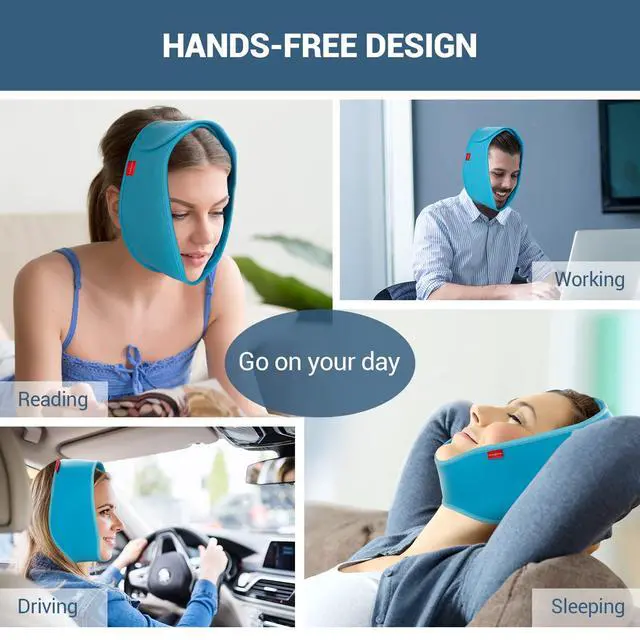 Alt view image 7 of 7 - Wisdom Teeth Ice Pack Head Wrap, HSA Oral Dental Care FSA, Face Ice Pack for TMJ Relief, Wisdom Teeth Recovery Must Haves Recovery, 4 Reusable Hot & Cold Gel Packs, Pain Relief for Jaw, Chin
