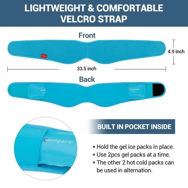 Alt view image 3 of 7 - Wisdom Teeth Ice Pack Head Wrap, HSA Oral Dental Care FSA, Face Ice Pack for TMJ Relief, Wisdom Teeth Recovery Must Haves Recovery, 4 Reusable Hot & Cold Gel Packs, Pain Relief for Jaw, Chin