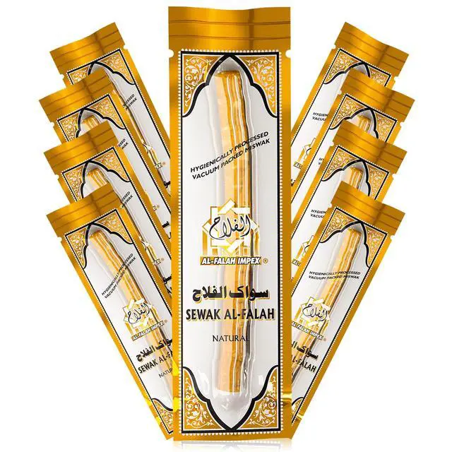 Alt view image 2 of 7 - Miswak (Traditional Natural Toothbrush) - 10 Pack - Individually Vacuum Sealed for Long-Lasting Freshness Traditional Oral Care for Deep Cleaning, Whitening, and Plaque Defense