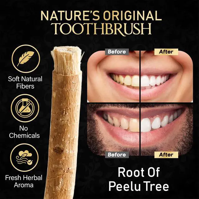 Alt view image 6 of 7 - Miswak (Traditional Natural Toothbrush) - 10 Pack - Individually Vacuum Sealed for Long-Lasting Freshness Traditional Oral Care for Deep Cleaning, Whitening, and Plaque Defense
