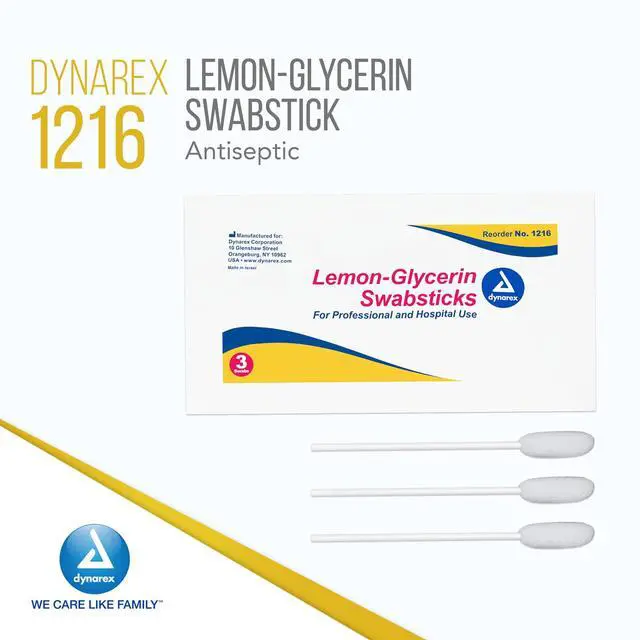 Alt view image 3 of 7 - Lemon-Glycerin Swabsticks, Pleasant Tasting Cotton Swabs that Gently Soothes and Refreshes Dry Mouth, 3 Oral Swabsticks per Packet, 1 Box of 75 Lemon-Glycerin Swabsticks