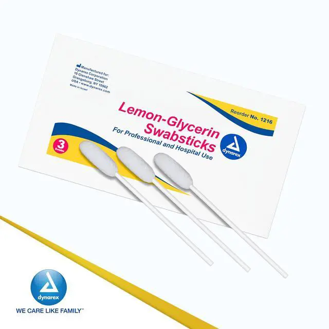 Alt view image 7 of 7 - Lemon-Glycerin Swabsticks, Pleasant Tasting Cotton Swabs that Gently Soothes and Refreshes Dry Mouth, 3 Oral Swabsticks per Packet, 1 Box of 75 Lemon-Glycerin Swabsticks