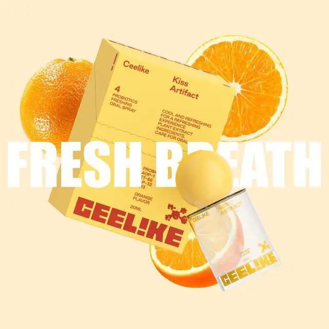 Alt view image 2 of 7 - Oral Spray (2-Pack) Fresh Breath Spray, Mint and Orange Flavors, Long-Lasting Freshness for Oral Health, Alcohol-Free, 20ml