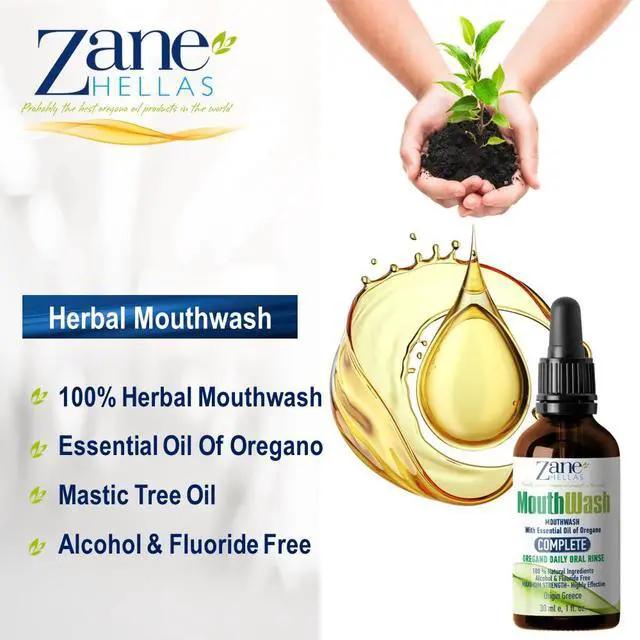 Alt view image 5 of 6 - MouthWash. Oral Rinse with Oregano Oil Power. Ideal for Gingivitis, Plaque, Dry Mouth, and Bad Breath. Alcohol and Fluoride Free. 100% Herbal Solution. 1 fl.oz.-30ml.