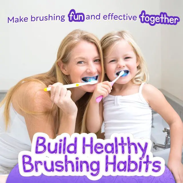 Alt view image 3 of 7 - Disclosing Tablets for Kids - 48 Count, Individually Wrapped Plaque Disclosing Tablets for Kids Brushing Teeth, Grape Flavored Plaque Remover, Dental for Teeth Brushing