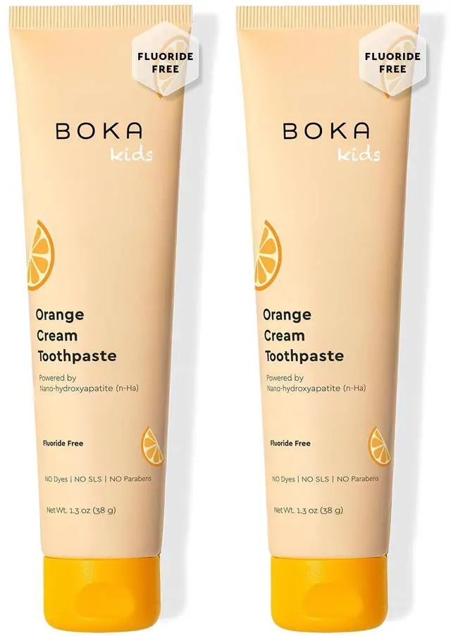 Main image of Fluoride Free Toothpaste Nano Hydroxyapatite Toothpaste - Orange Cream Flavor, 1.3 oz 2pk