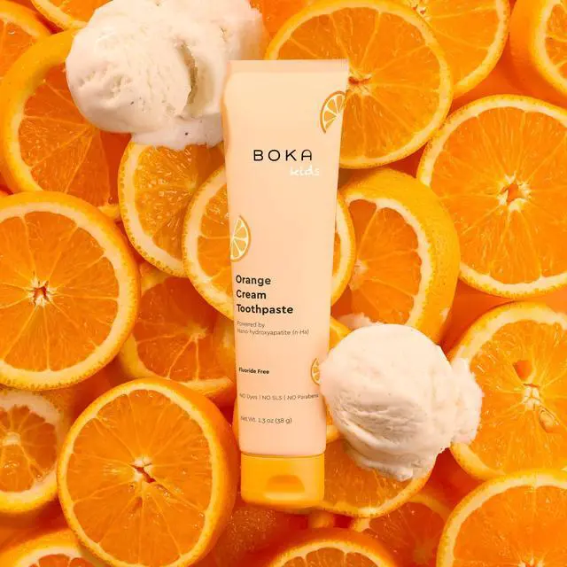 Alt view image 2 of 7 - Fluoride Free Toothpaste Nano Hydroxyapatite Toothpaste - Orange Cream Flavor, 1.3 oz 2pk