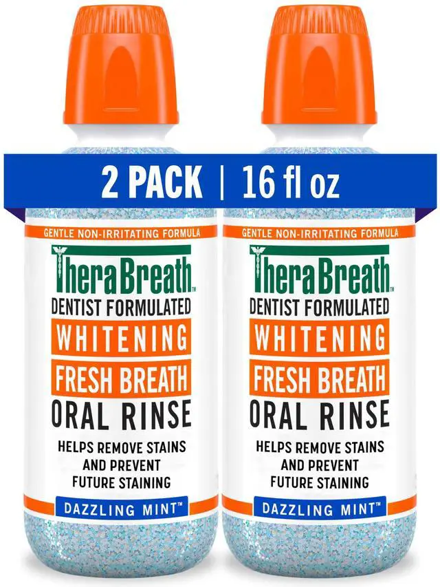 Main image of Whitening Mouthwash, Dazzling Mint, Dentist Formulated, 16 Fl Oz (2-Pack)