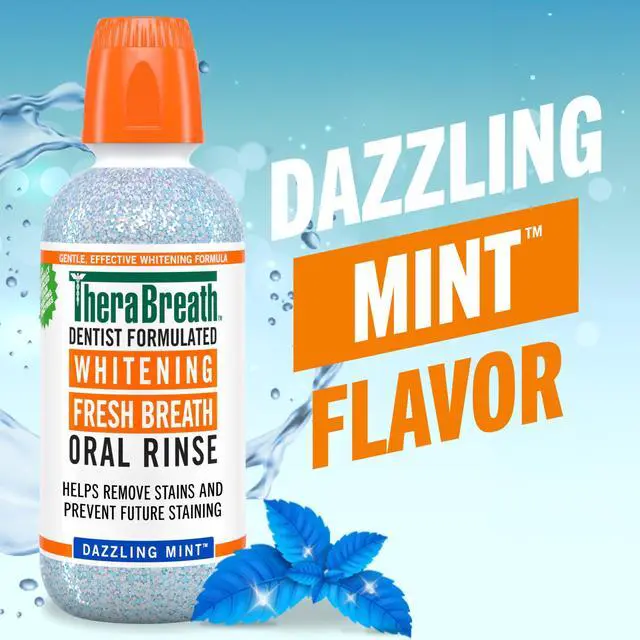 Alt view image 2 of 7 - Whitening Mouthwash, Dazzling Mint, Dentist Formulated, 16 Fl Oz (2-Pack)