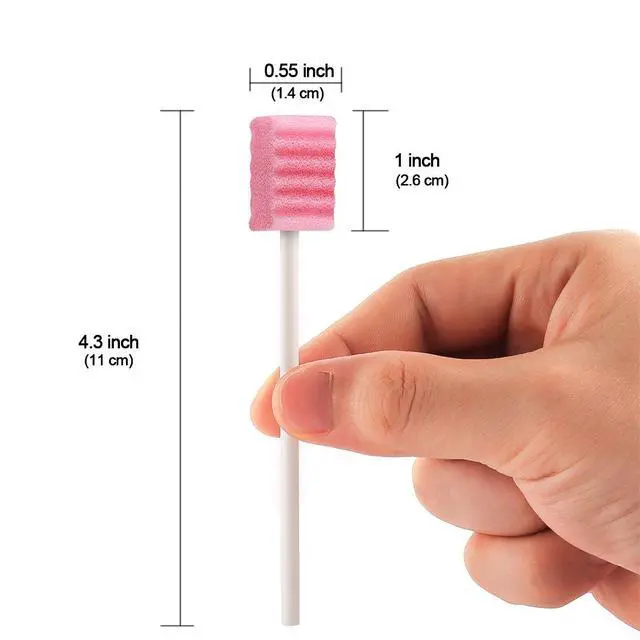 Alt view image 3 of 6 - Disposable Oral Swabs, Sterile Dental Sponge Swab Sticks - 100 Pack