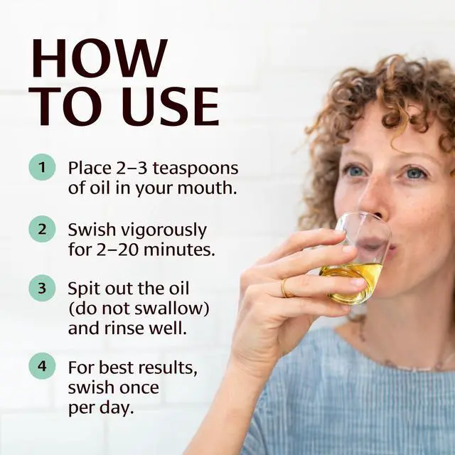 Alt view image 5 of 7 - Organic Mint Daily Swish Ayurvedic Oil Pulling Mouthwash Coconut & Sesame Oil with Triphala for Gum Health & Fresh Breath Natural Oral Hygiene 8 oz USDA Organic
