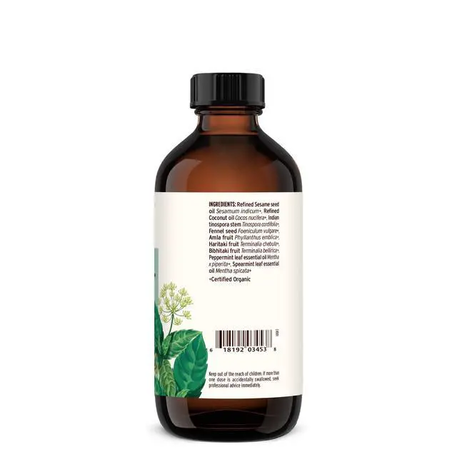 Alt view image 6 of 7 - Organic Mint Daily Swish Ayurvedic Oil Pulling Mouthwash Coconut & Sesame Oil with Triphala for Gum Health & Fresh Breath Natural Oral Hygiene 8 oz USDA Organic