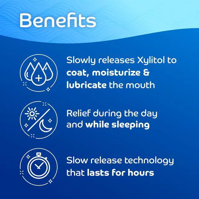 Alt view image 5 of 7 - XyliMelts for Dry Mouth Night Time or Day - Moisturizing Dry Mouth Adhering Discs, Sugar Free with Xylitol, 40 Count, Slightly-Sweet Flavor, 8-Hour Relief