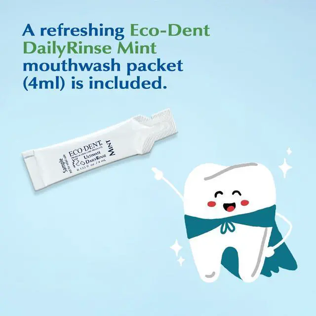 Alt view image 3 of 7 - ExtraBrite Baking Soda Tooth Powder, Mint SLS & Fluoride-Free Toothpaste Powder with Oxidizing Calcium Peroxide, Whitening Toothpaste Alternative + DailyRinse Single-Use Pack