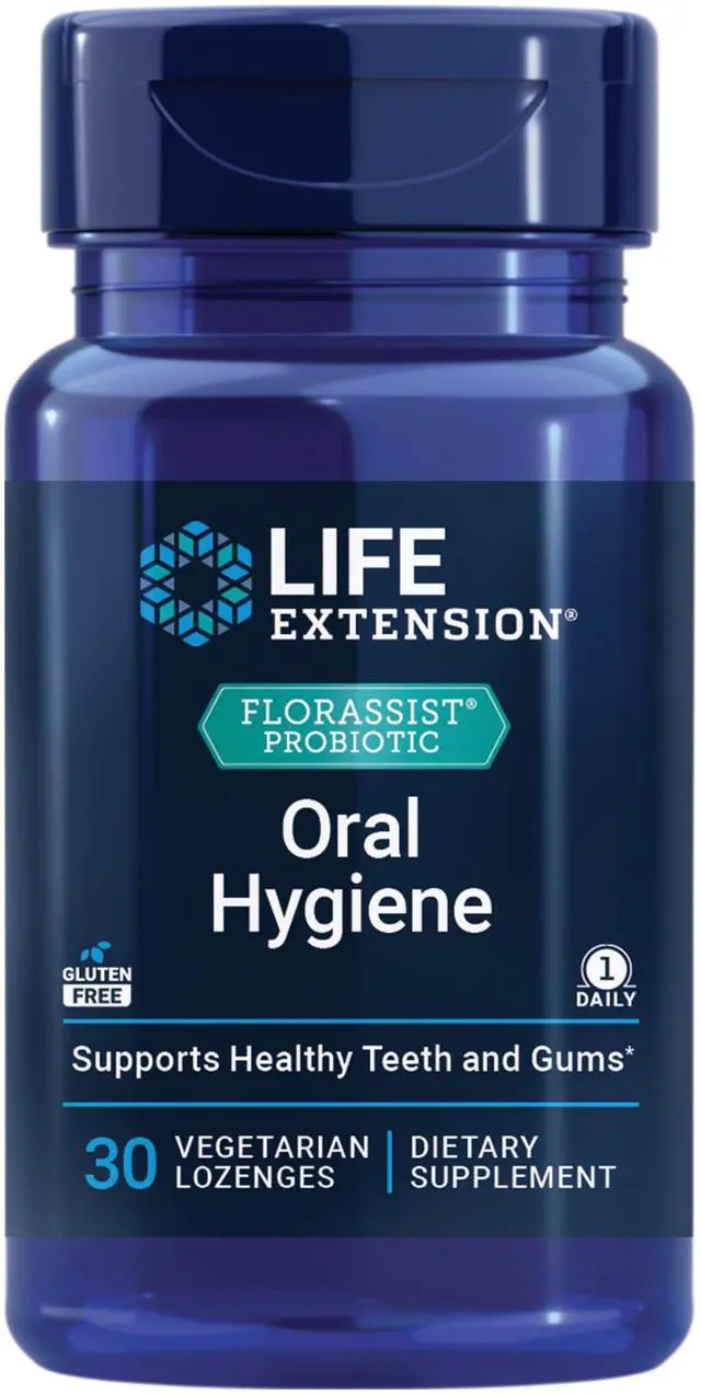 Main image of FLORASSIST® Probiotic Oral Hygiene, Oral probiotic for Teeth and Gums, pH Levels, Dental Hygiene, Immune Support, BLIS M18, Once Daily, Gluten Free, Vegetarian, 30 lozenges