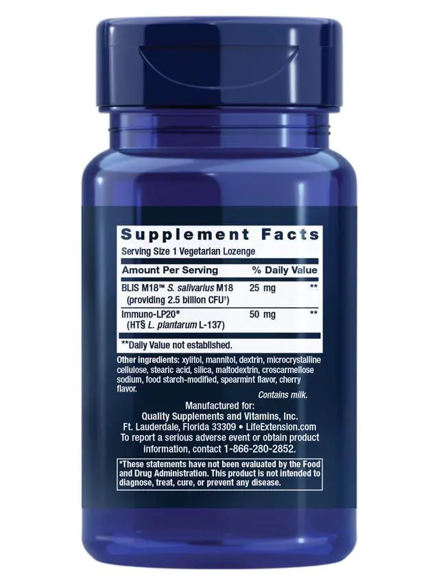 Alt view image 2 of 7 - FLORASSIST® Probiotic Oral Hygiene, Oral probiotic for Teeth and Gums, pH Levels, Dental Hygiene, Immune Support, BLIS M18, Once Daily, Gluten Free, Vegetarian, 30 lozenges