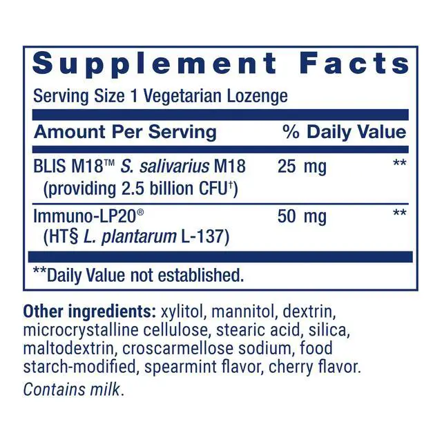 Alt view image 3 of 7 - FLORASSIST® Probiotic Oral Hygiene, Oral probiotic for Teeth and Gums, pH Levels, Dental Hygiene, Immune Support, BLIS M18, Once Daily, Gluten Free, Vegetarian, 30 lozenges