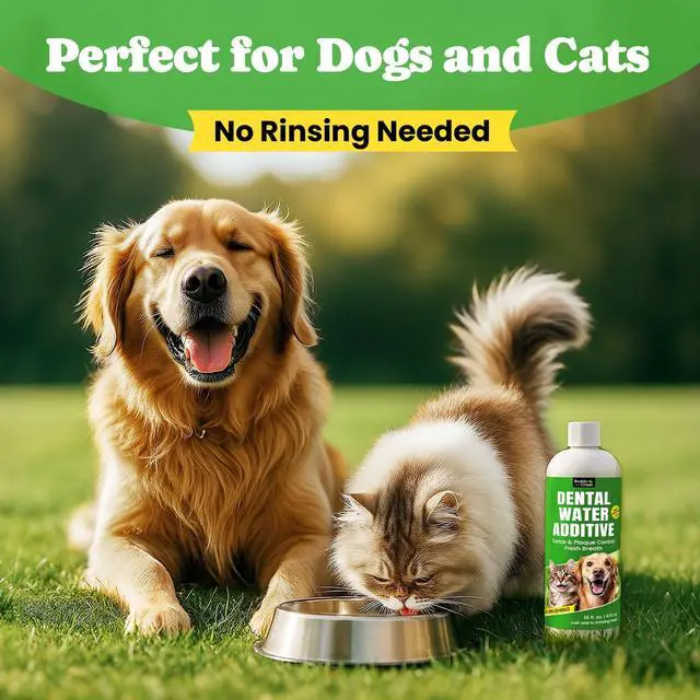 Alt view image 5 of 7 - Dog Breath Freshener Enzymatic Dog Dental Water Additive for Teeth Claning Freshens Breath & Reduces Tartar Easy Mouthwash Cleaner for Teeth & Gums No Brushing Needed, Uncented, 16oz