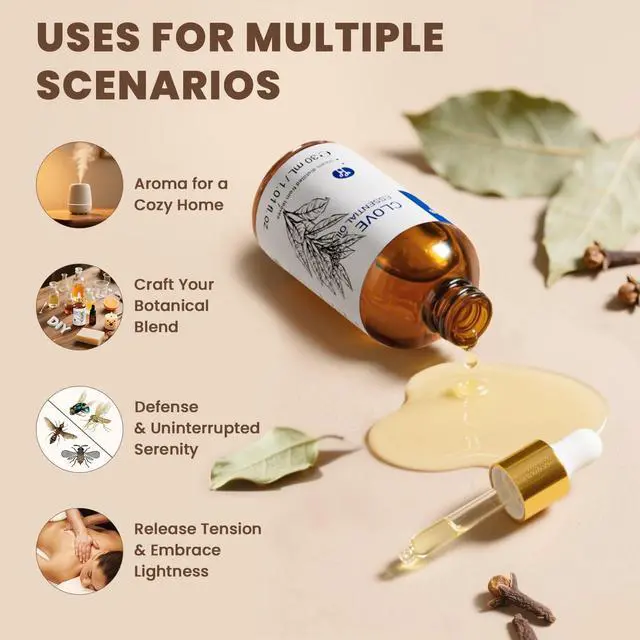Alt view image 6 of 7 - Clove Essential Oil for Teeth and Gums, Oral Care, Diffuser, Skin