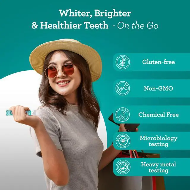 Alt view image 6 of 7 - Travel Sachets Coconut Oil Pulling, Fresh Breath Mouthwash, 7 Essential Oils & Vitamins for Happy Teeth & Gums, 7 Sachets