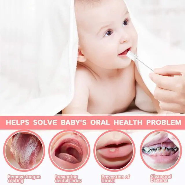 Alt view image 3 of 6 - Baby Tongue Cleaner, 42Pcs Disposable Infant Toothbrush, Gauze Gum Cleaner Baby Oral Cleaning Stick Dental Care for 0-36 Months + Free 1 Finger Toothbrush