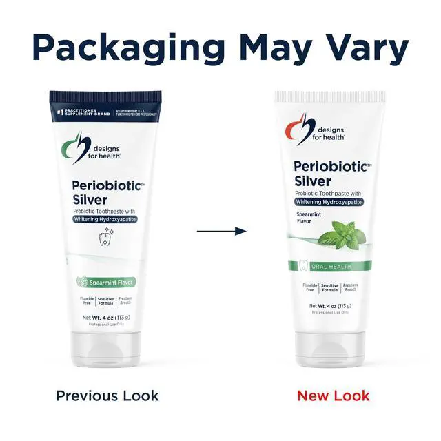 Alt view image 6 of 7 - Periobiotic Silver Hydroxyapatite Toothpaste - Fluoride Free Toothpaste with Oral Probiotics with Whitening Hydroxyapatite - Supports Gum Health & Remineralization (4oz Mint)