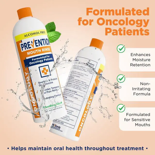 Alt view image 3 of 6 - Prevention Oncology Mouthwash, Alcohol Free, Hydrogen Peroxide 16 oz 1-Pack
