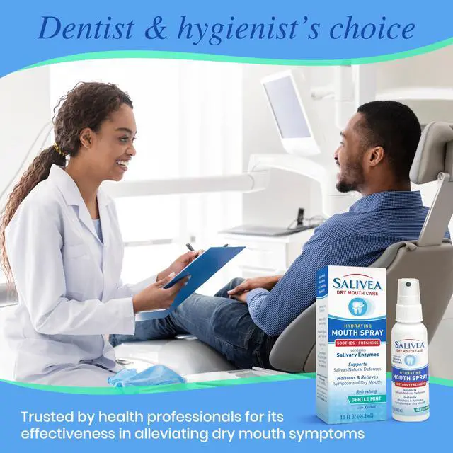 Alt view image 3 of 6 - Extra Gentle Dry Mouth Spray - Soothing Mint Mouth Spray with Natural Salivary Enzymes - 250 Pumps (2 Pack)