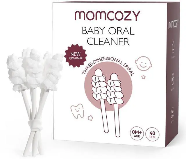 Main image of Momcozy Baby Tongue Cleaner Baby Toothbrush Disposable Oral Cleaner 40Count