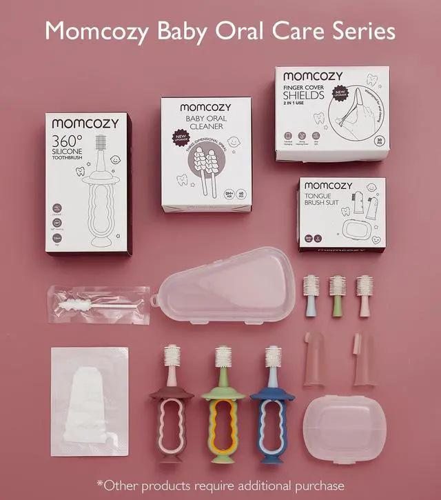 Alt view image 7 of 7 - Momcozy Baby Tongue Cleaner Baby Toothbrush Disposable Oral Cleaner 40Count