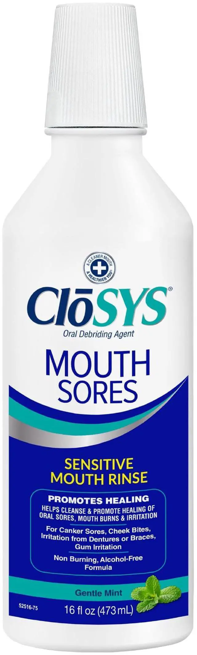 Main image of Hydrogen Peroxide Mouthwash, 16 oz, Canker Sore Mouthwash, Alcohol-Free, Non-Burning, Cleanses and Heals Mouth Sore Rinse