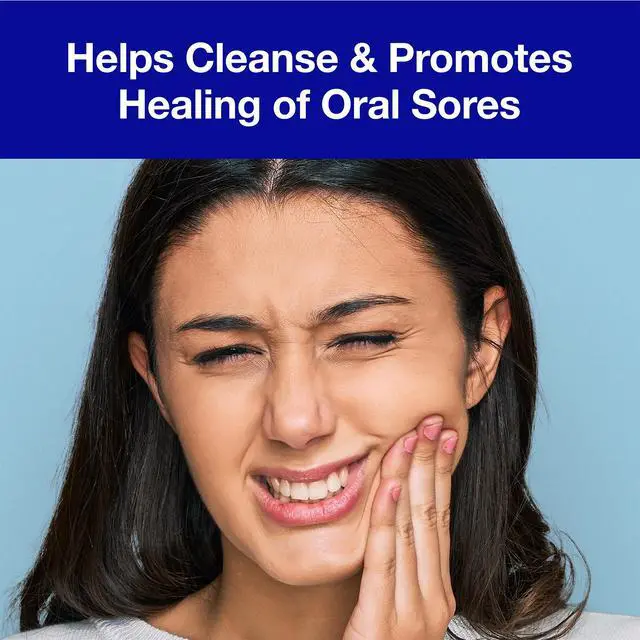 Alt view image 3 of 7 - Hydrogen Peroxide Mouthwash, 16 oz, Canker Sore Mouthwash, Alcohol-Free, Non-Burning, Cleanses and Heals Mouth Sore Rinse