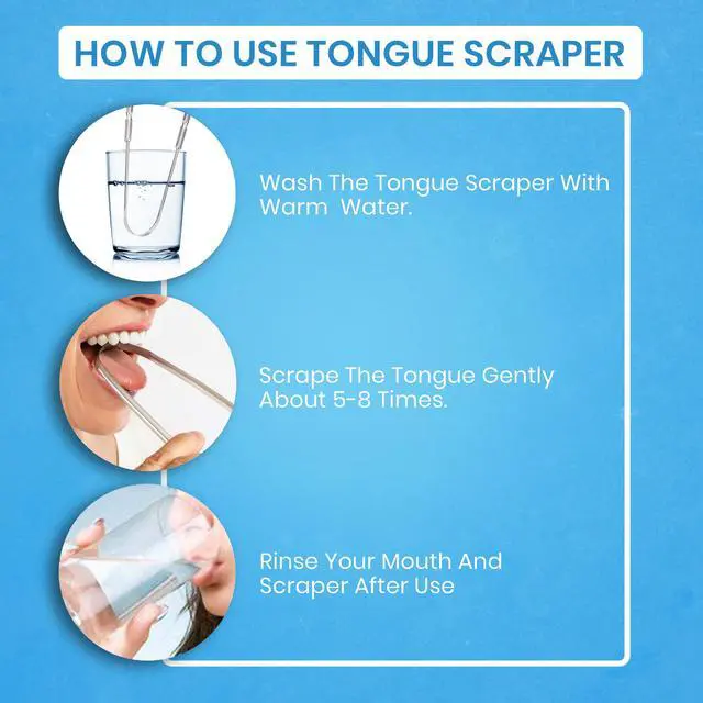 Alt view image 4 of 7 - Tongue Scraper for Adults by (2Pcs Oral Care Pack) Stainless Steel Tongue Cleaners Reduce Bad Breath 100% Metal Tough Scrapers Men and Women Hygiene Product