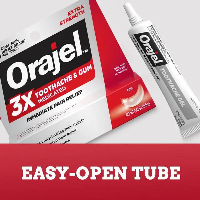 Alt view image 7 of 7 - 3X Medicated Toothache & Gum Pain Gel, Immediate Pain Relief, Extra Strength, 0.42 oz