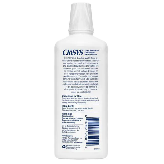 Alt view image 6 of 6 - Ultra Sensitive Mouthwash, 32 Oz, Alcohol Free Mouthwash, Unflavored Mouth Wash, Dye Free, pH Balanced, Helps Soothe Entire Mouth