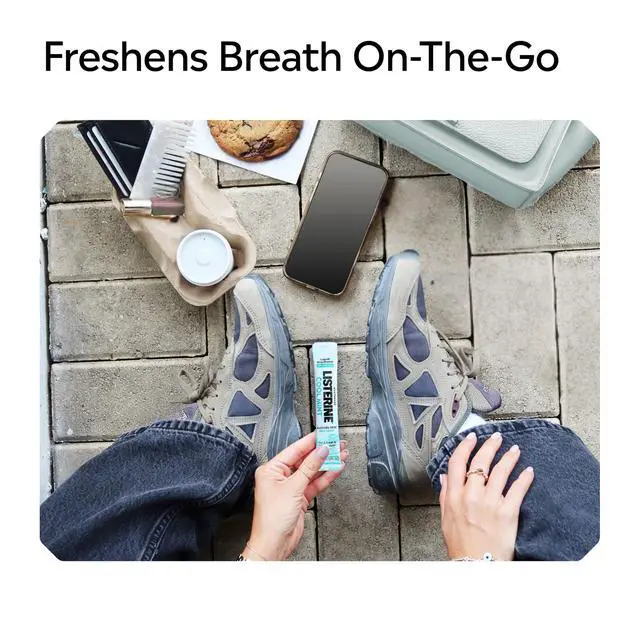 Alt view image 4 of 7 - On-The-Go Cool Mint Alcohol Free Mouthwash Packets, Oral Rinse in Individual Packets Kills Bad Breath Germs, Less Intense Taste, Cool Mint Flavor, Mini Travel Size, 0.33 fl oz. Pack of 5