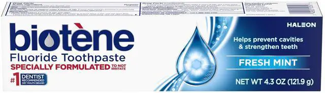 Main image of Fluoride Toothpaste for Dry Mouth Symptoms, Bad Breath Treatment and Cavity Prevention, Fresh Mint - 4.3 oz