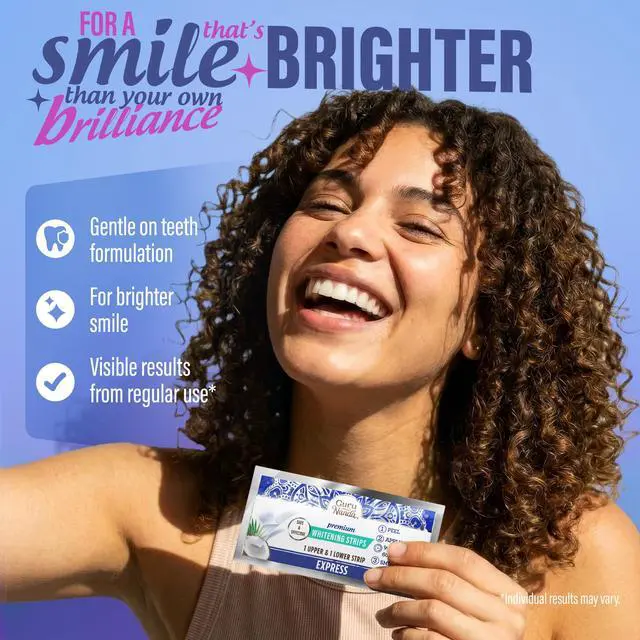 Alt view image 3 of 7 - GuruNanda Teeth Whitening Strips Kit - 7-Day Treatment with Non-Slip, Dry Strip Technology - Whitening Designed with Care for a Brighter Smile
