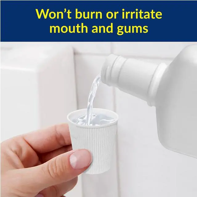 Alt view image 3 of 5 - Healthy Gums Mouthwash 32 Fl Oz, Antiplaque, Anti-Gingivitis Mouthwash, Non-Burning, Non-Irritating