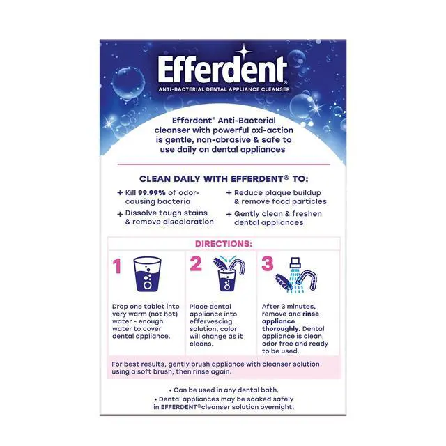 Alt view image 6 of 6 - Denture Cleaner Tablets Dental Appliances, Aligners, Mouth Guard, and Retainer Cleaner Tablets, Complete Clean, 126 Count