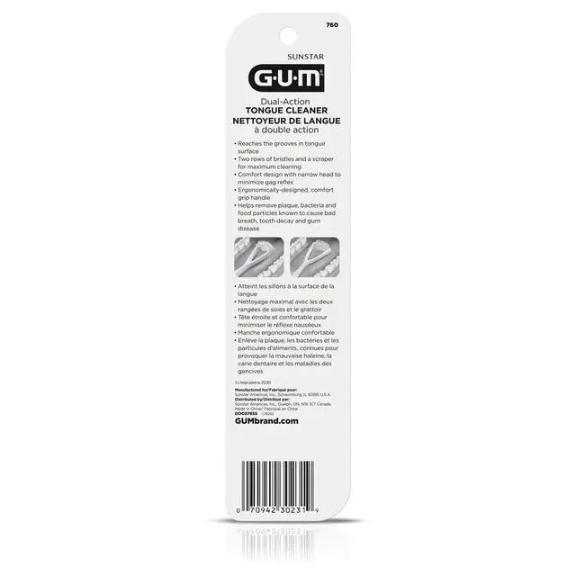 Alt view image 6 of 6 - Tongue Cleaner, Dual-Action Soft-Bristled Tongue Brush with Tongue Scraper for Better Oral Hygiene & Bad Breath Control, Pack of 3