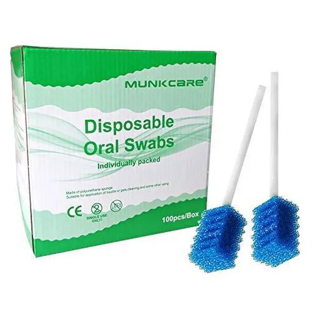 Alt view image 5 of 7 - Oral Care Swabs Disposable- Blue 100 Counts