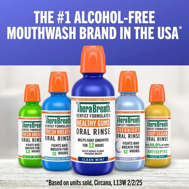 Alt view image 7 of 7 - Healthy Gums Oral Rinse, Antigingivitis, Clean Mint Flavor, Dentist Formulated to Help Prevent Gingivitis and Support Gum Health, Alcohol Free, 16 Fl Oz (Pack of 2)